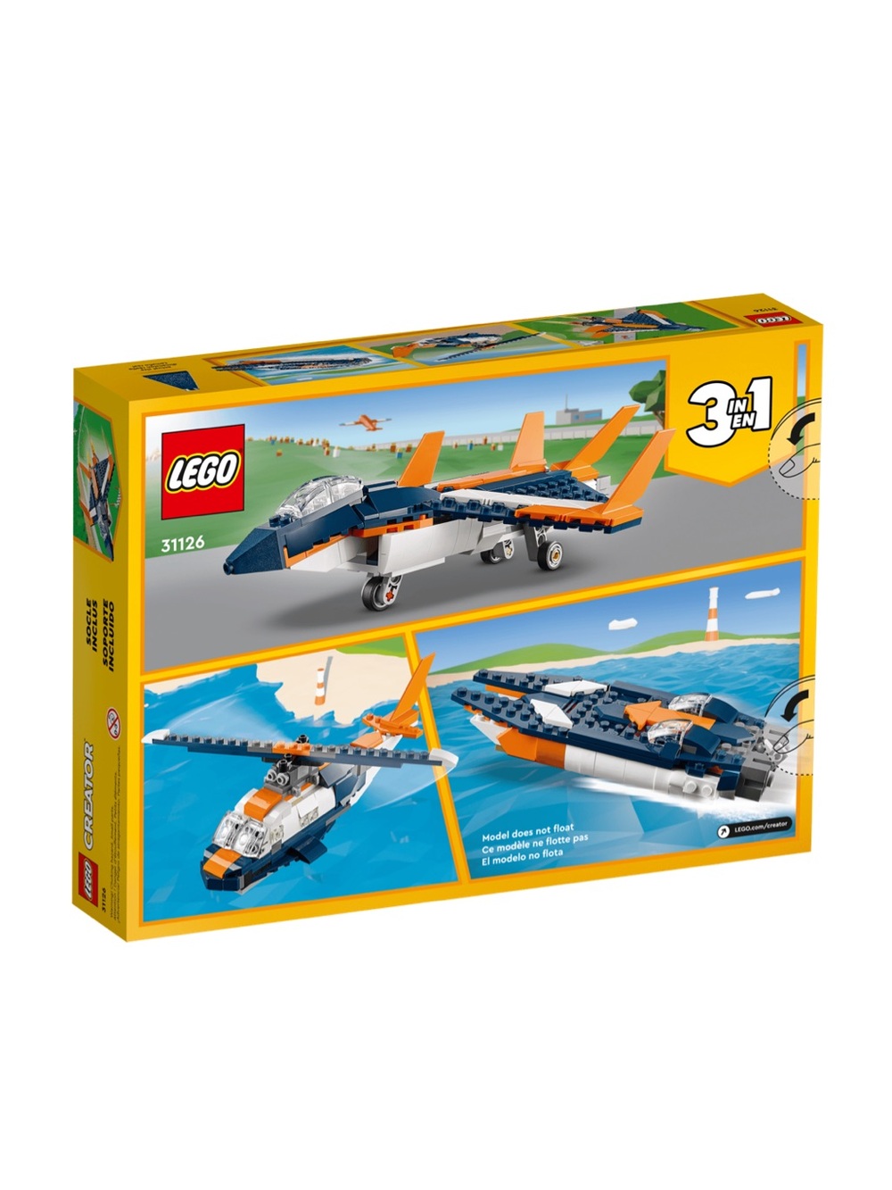 LEGO 31126 Creator 3 in 1 Jet Plane Seaplane Set Complete Instructions - Picture 3 of 3
